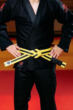 Photo https://static.kintayo.com/images/bjj/belts/6_Yellow-Black_bjj_belt.jpg