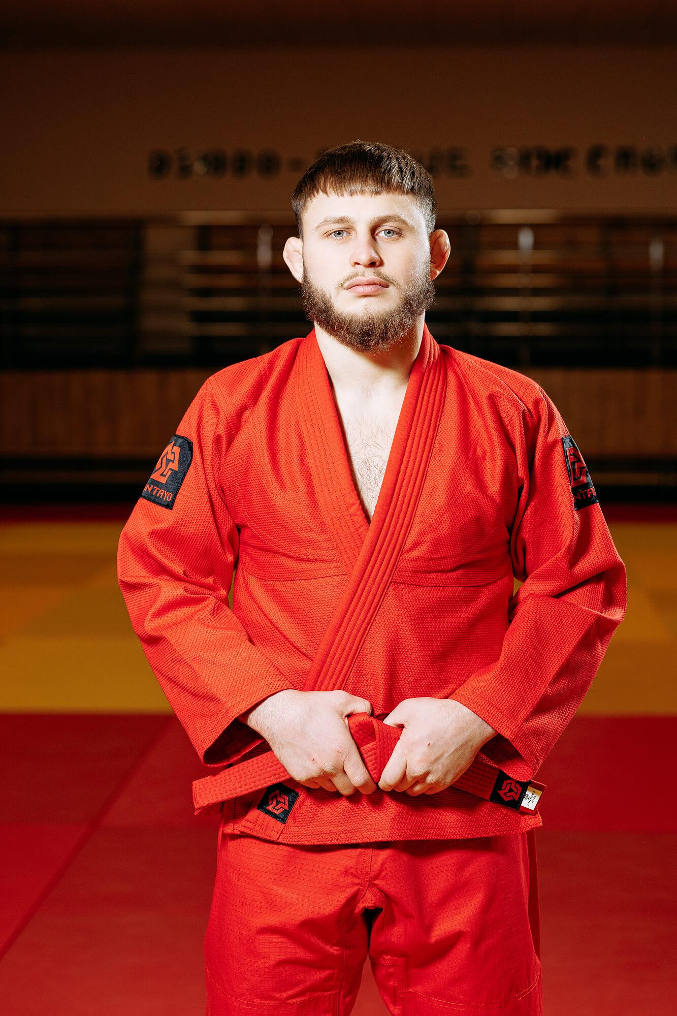 Кімоно для грепплінгу червоне, TM "Kintayo", 160 зріст, щільність 450 гр/м.кв. 3