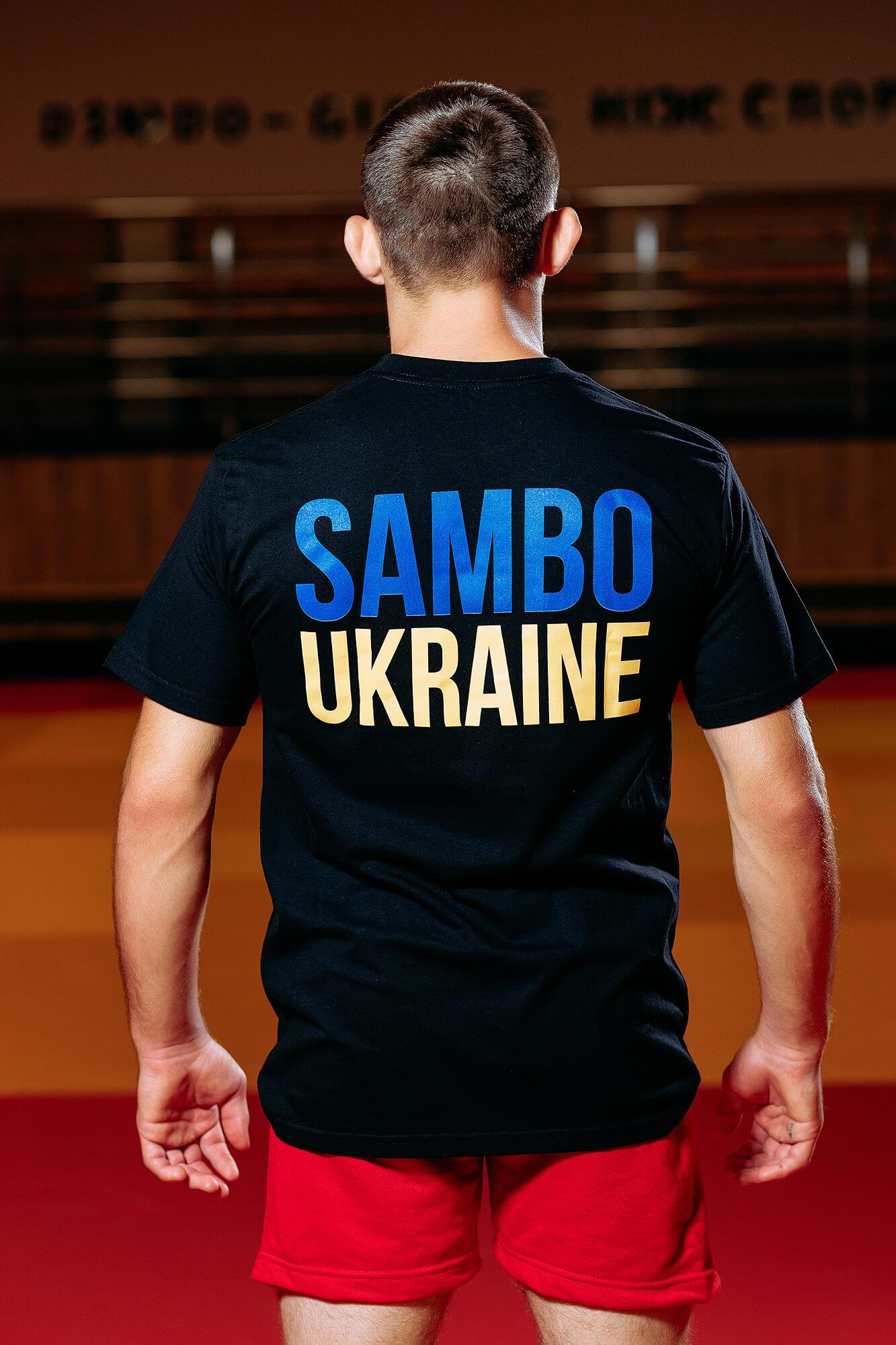 Чорна футболка Sambo Ukraine розмір L. 2